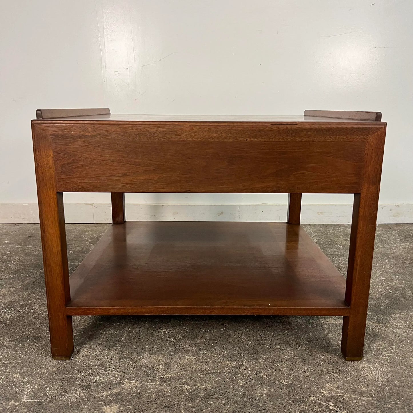 Edward Wormley for Dunbar Side Table With Rosewood and Brass Details