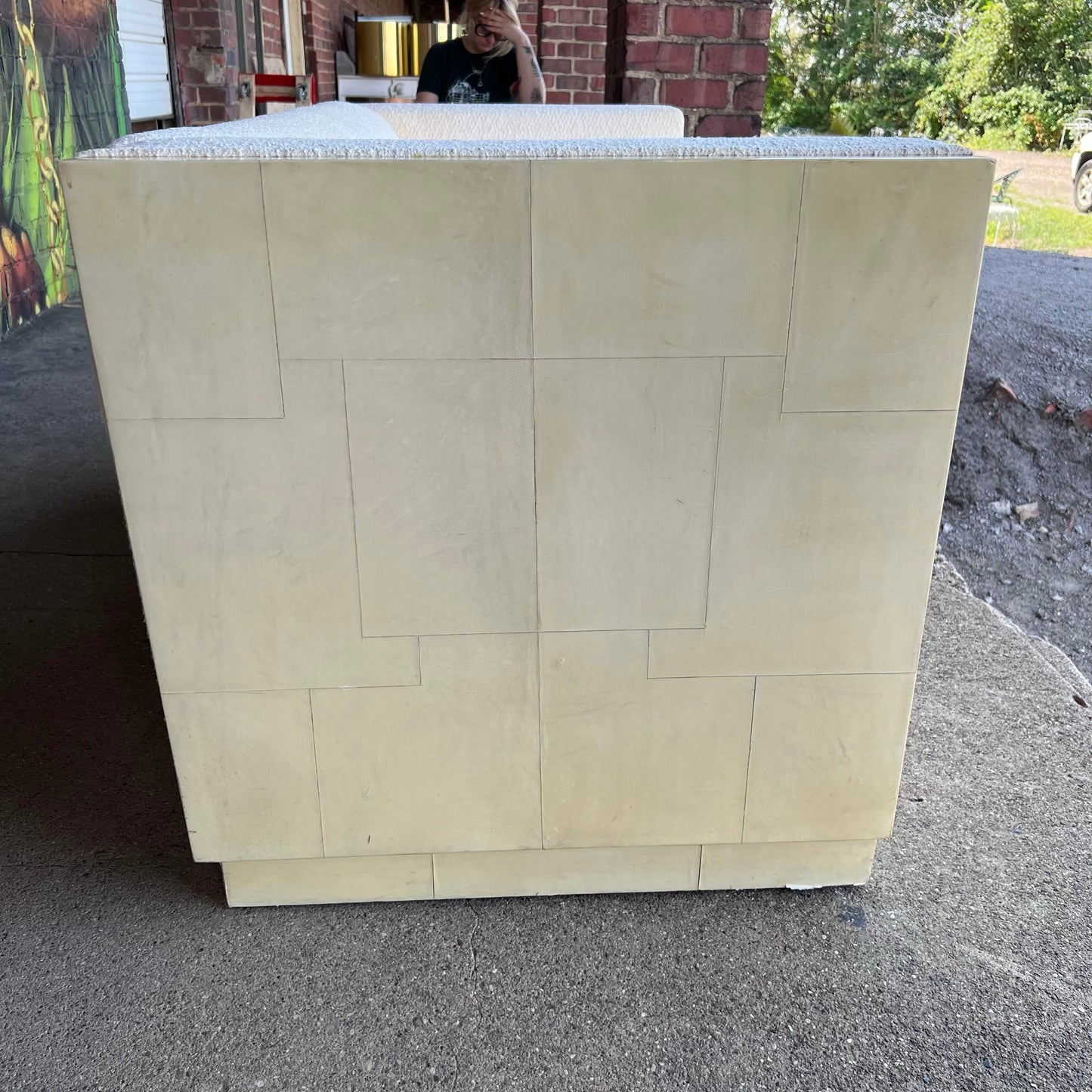 Karl Springer Goat Skin Loveseat