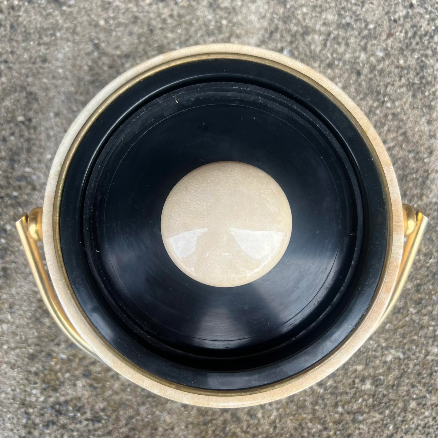 Aldo Tura Goatskin Wrapped Brass Ice Bucket
