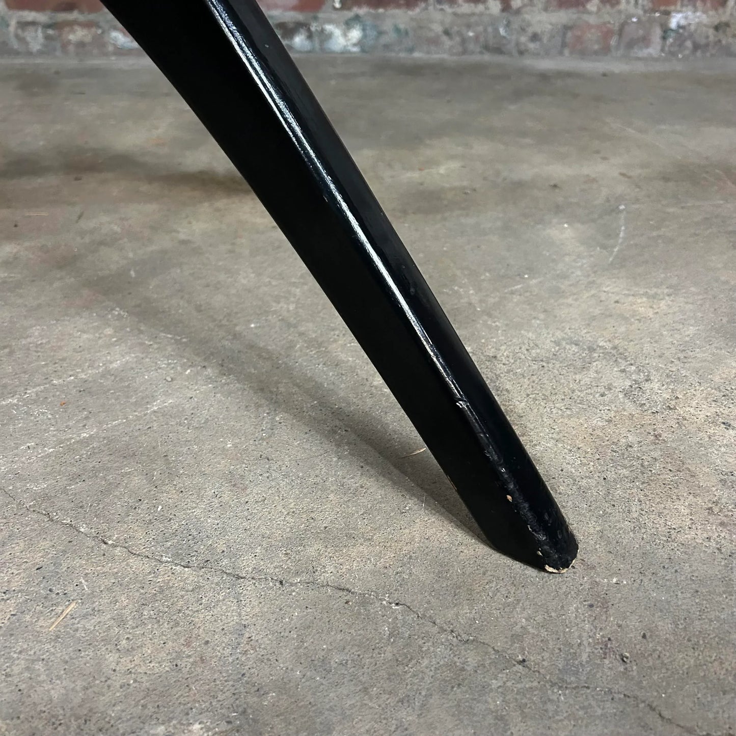 Pearsall Style Round Glass Kitchen Dining Table With 4 Chairs