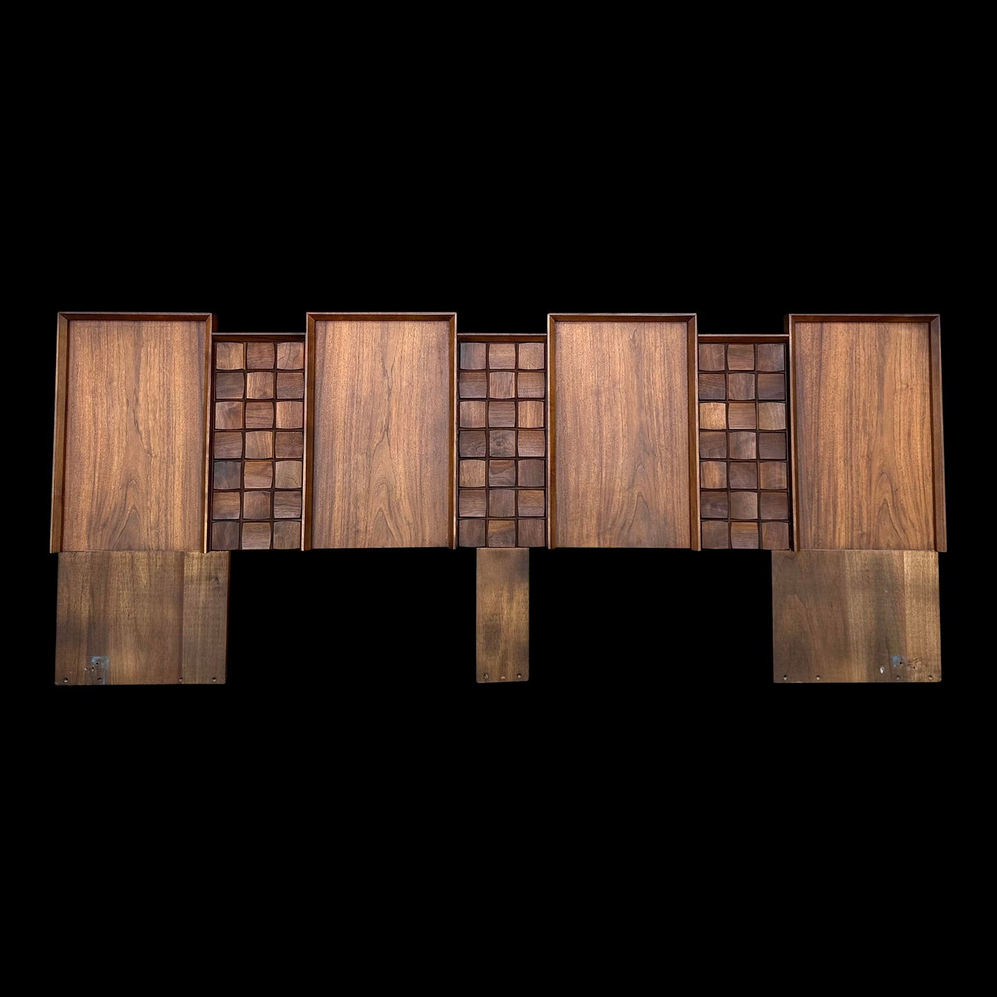 Mid-Century Modern Brutalist Tobago Canada King Size Headboard