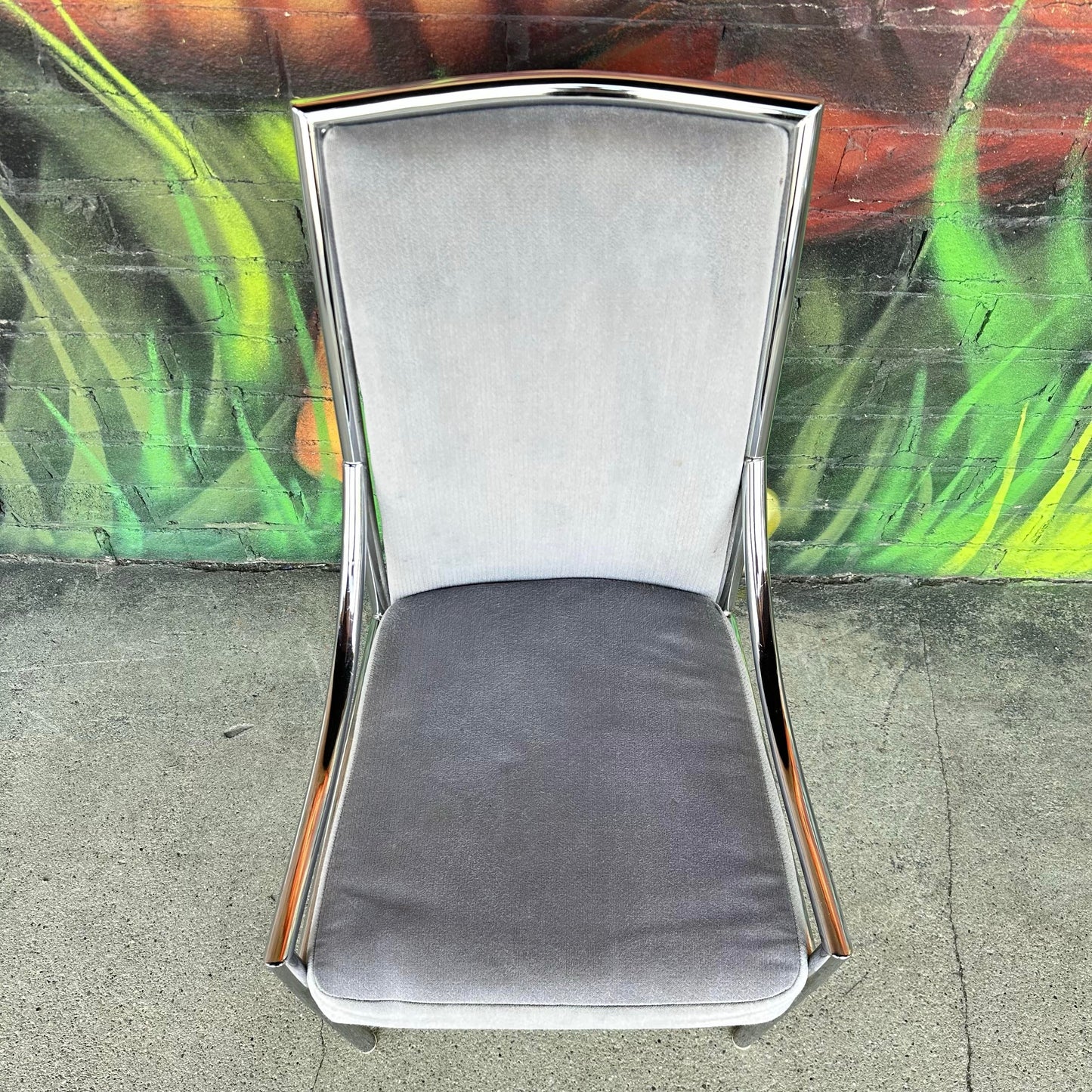 Set of 8 Pierre Cardin Style Chrome Dining Chairs Mid Century Modern