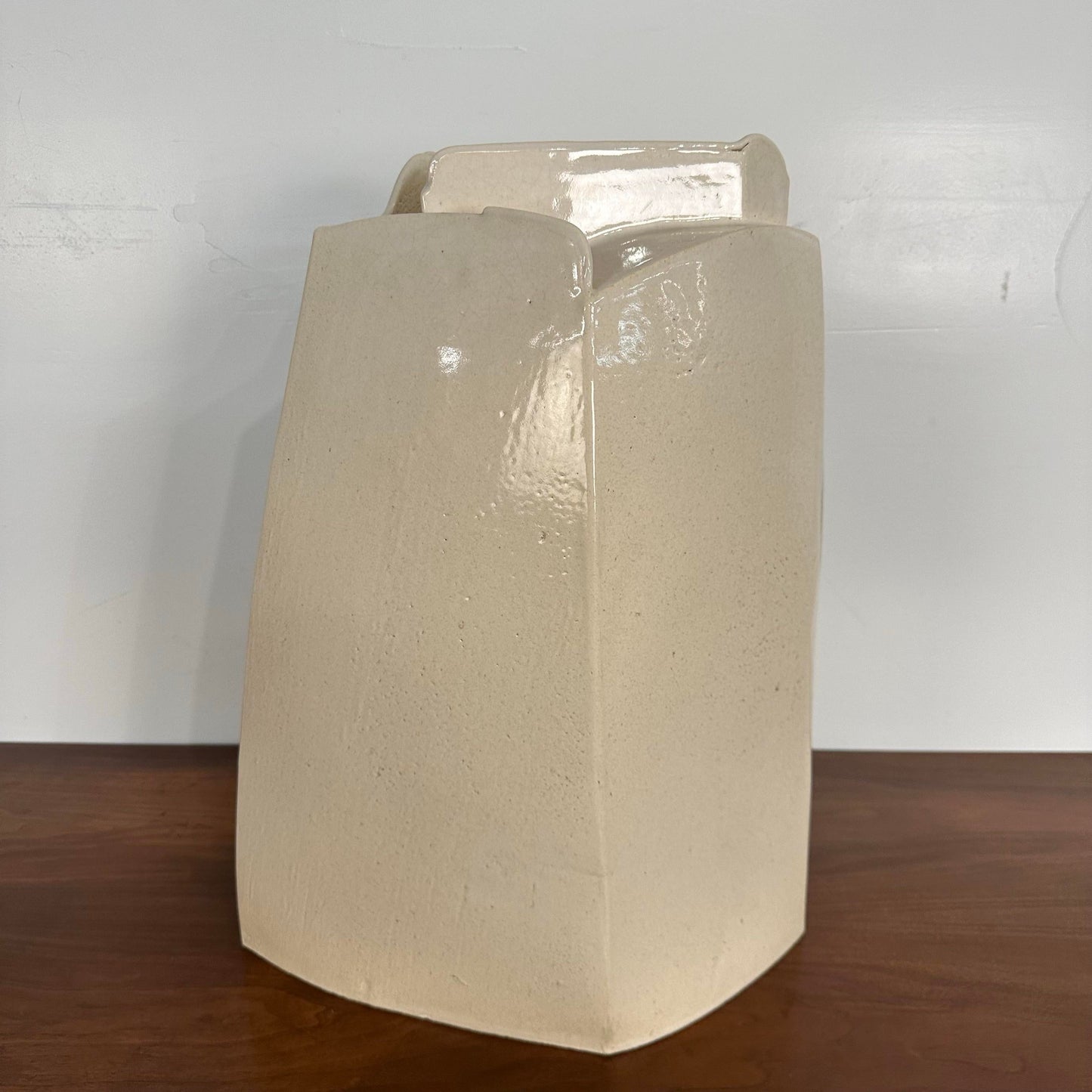 Large Ceramic Abstract Slab-Made Sculpture