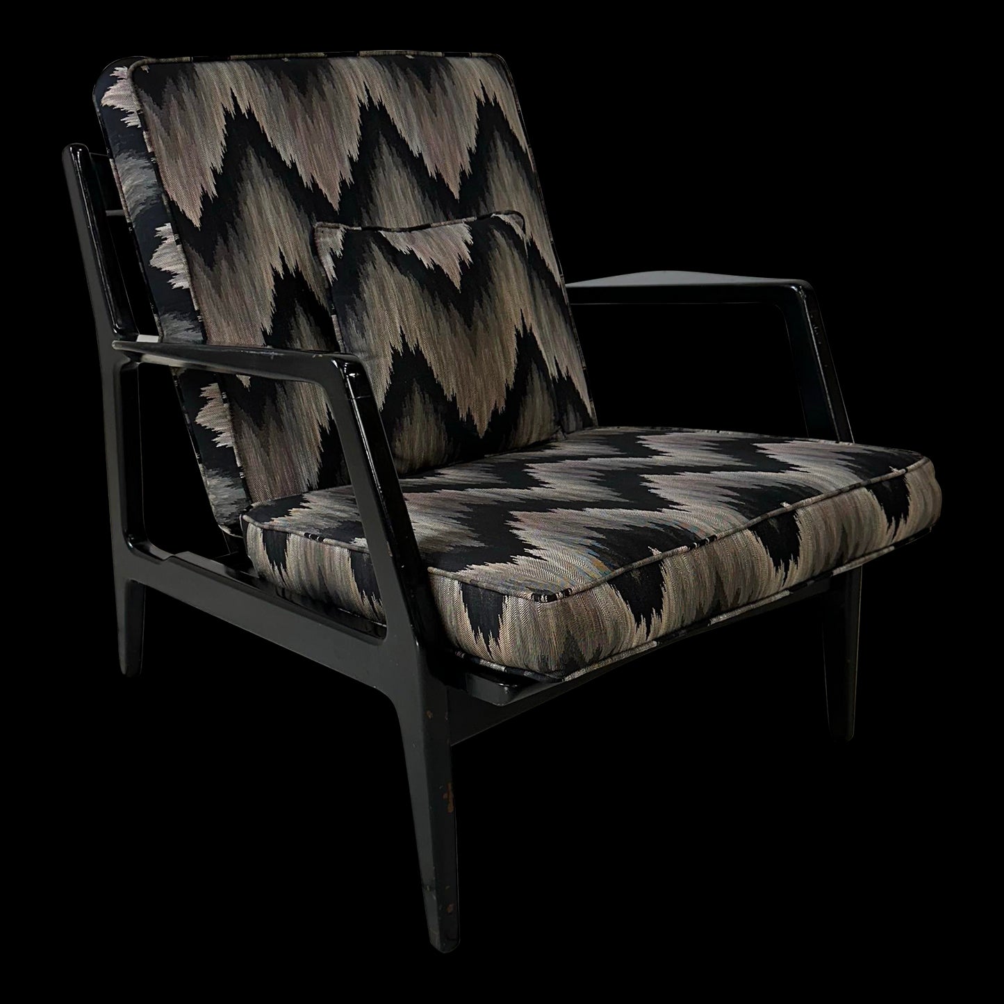 Kofod Larsen for Selig Wooden Lounge Chair Danish Style