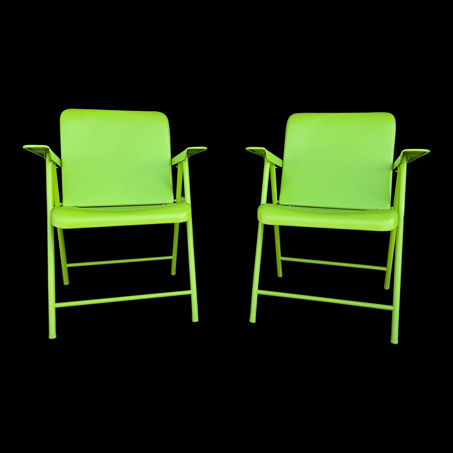 Mid 20th Century Russel Wright Folding Outdoor Chairs, Attributed - Set of 2