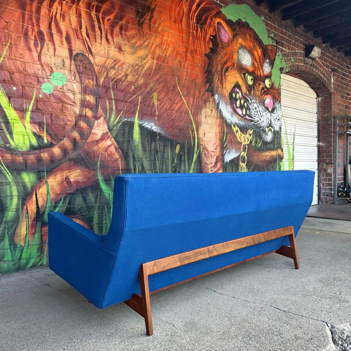 Mid 20th Century Jens Risom U-150 Walnut Sofa