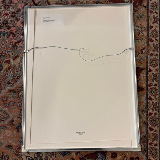 Mario Fallani “Study of Seated Woman” Pencil Drawing