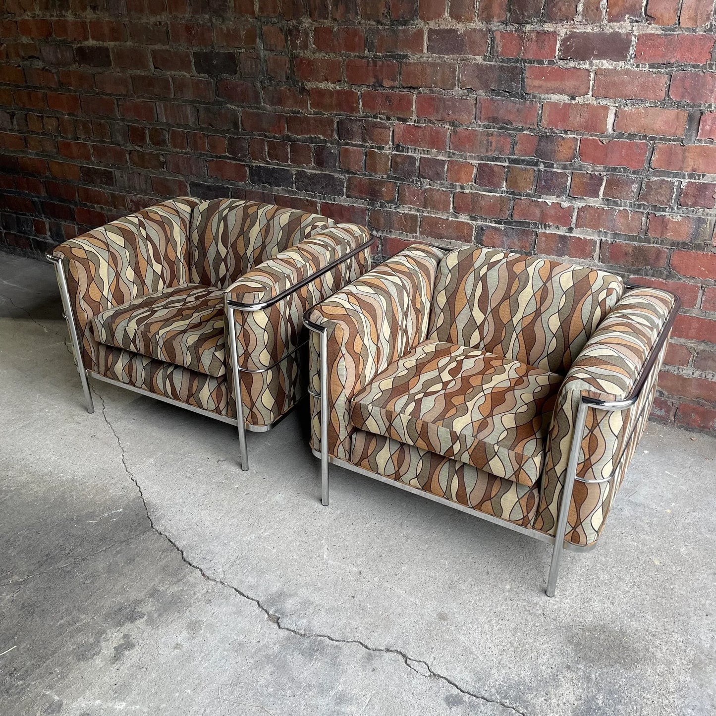 Le Corbusier for Jack Carwright Pair of Lc2 Club Chairs