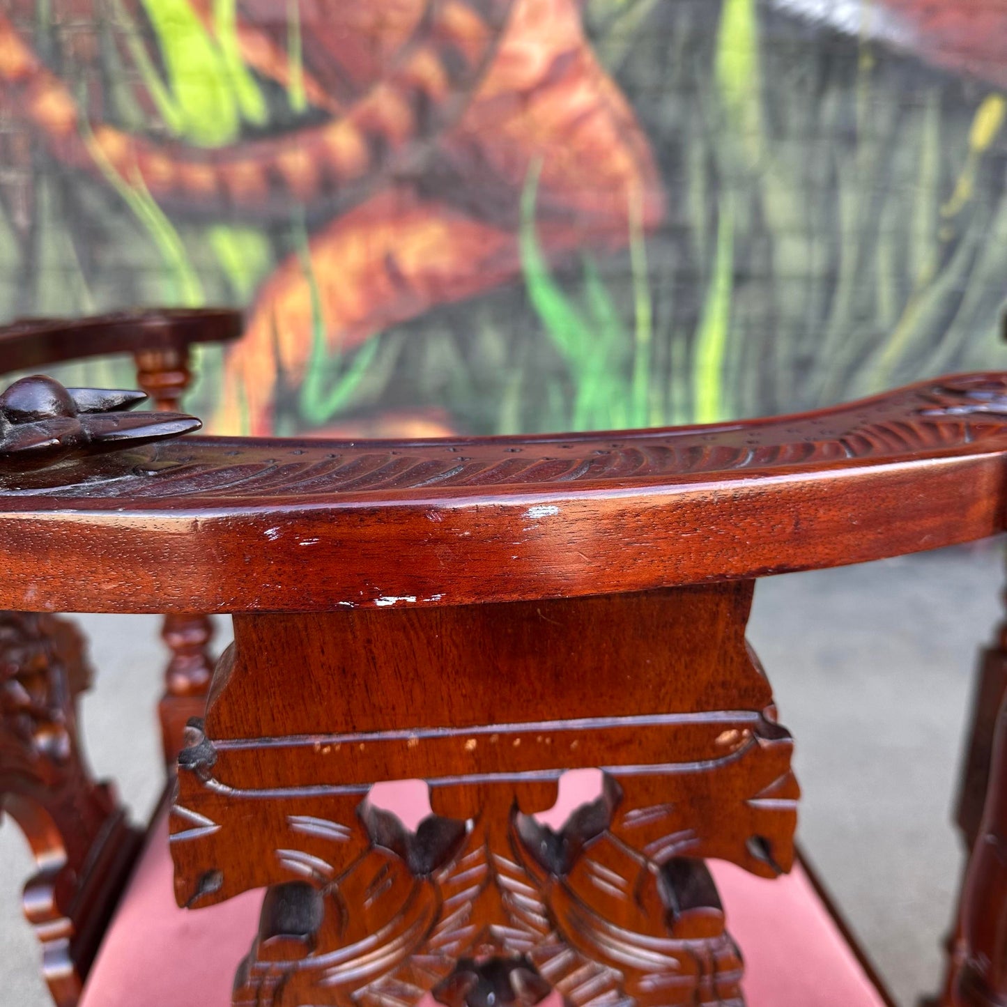 Pair of Renaissance Style Carved Corner Chairs