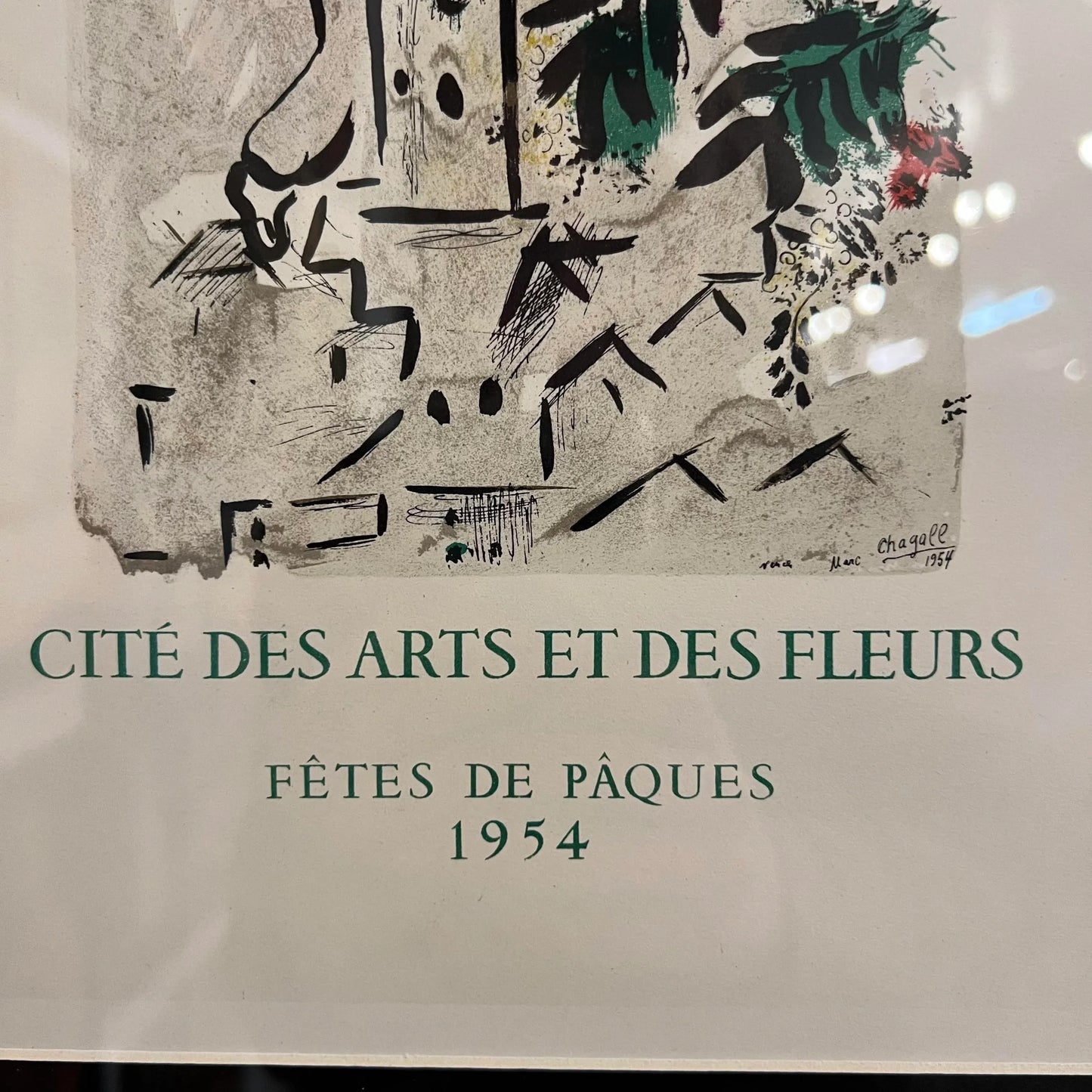 Marc Chegal “Vence - Cite’ Des Arts Et Des Fleurs” Print 1954