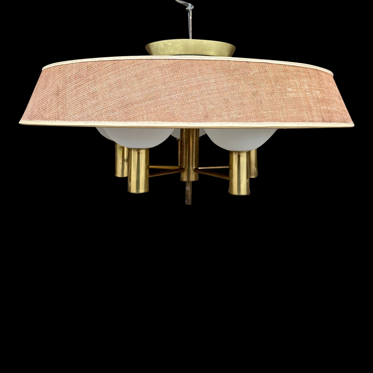 Mid Century Modern Chandelier Hanging Lamp by Gerald Thurston for Lightolier 1