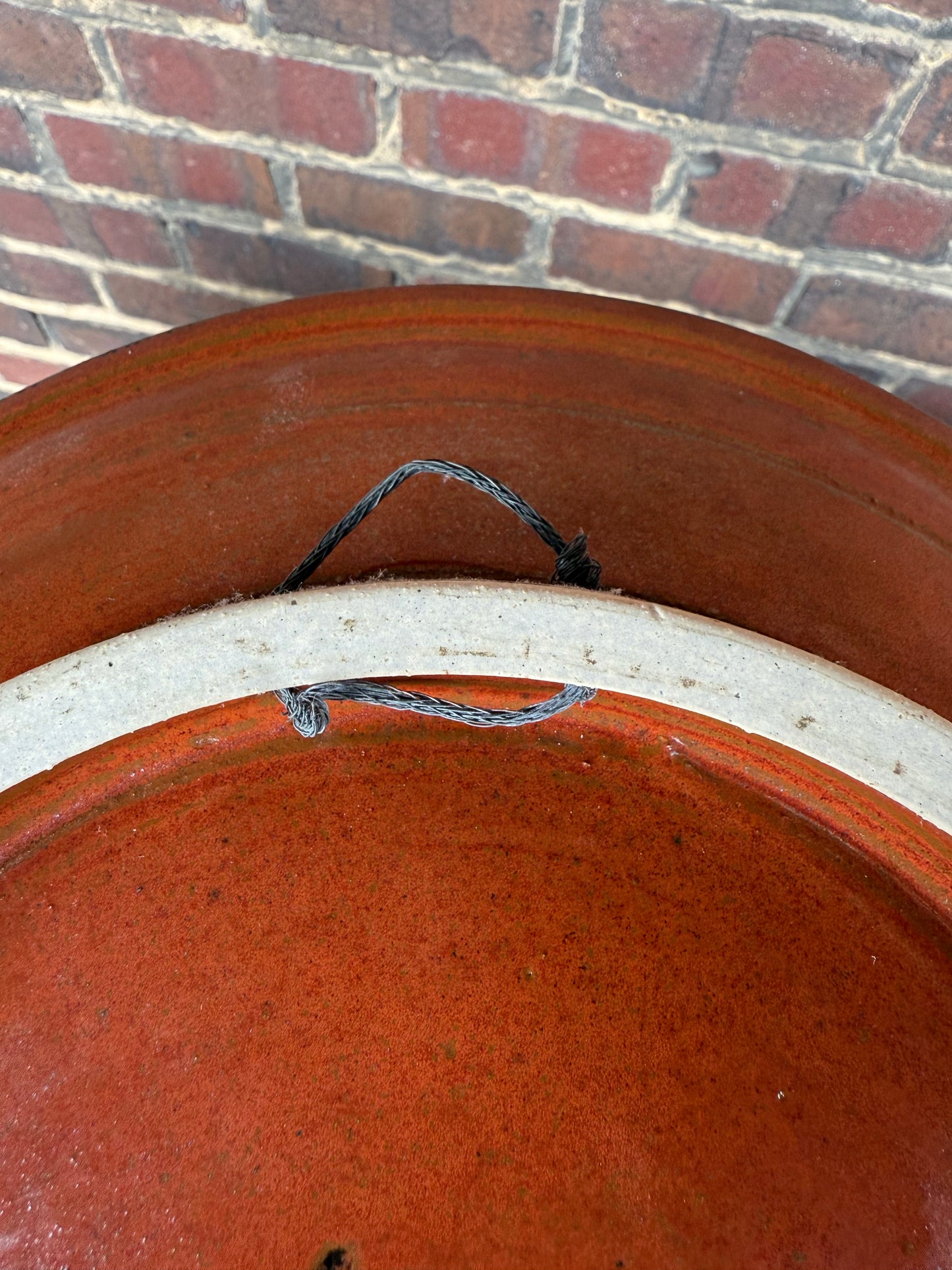 Stephen Fabrico Signed Ceramic Charger / Footed Bowl – Iridescent Glaze – Wall Hanging