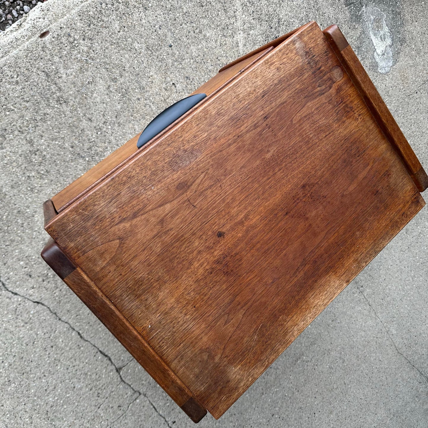 Jens Risom Danish Mid-Century Fall-Front Walnut Bedside Table