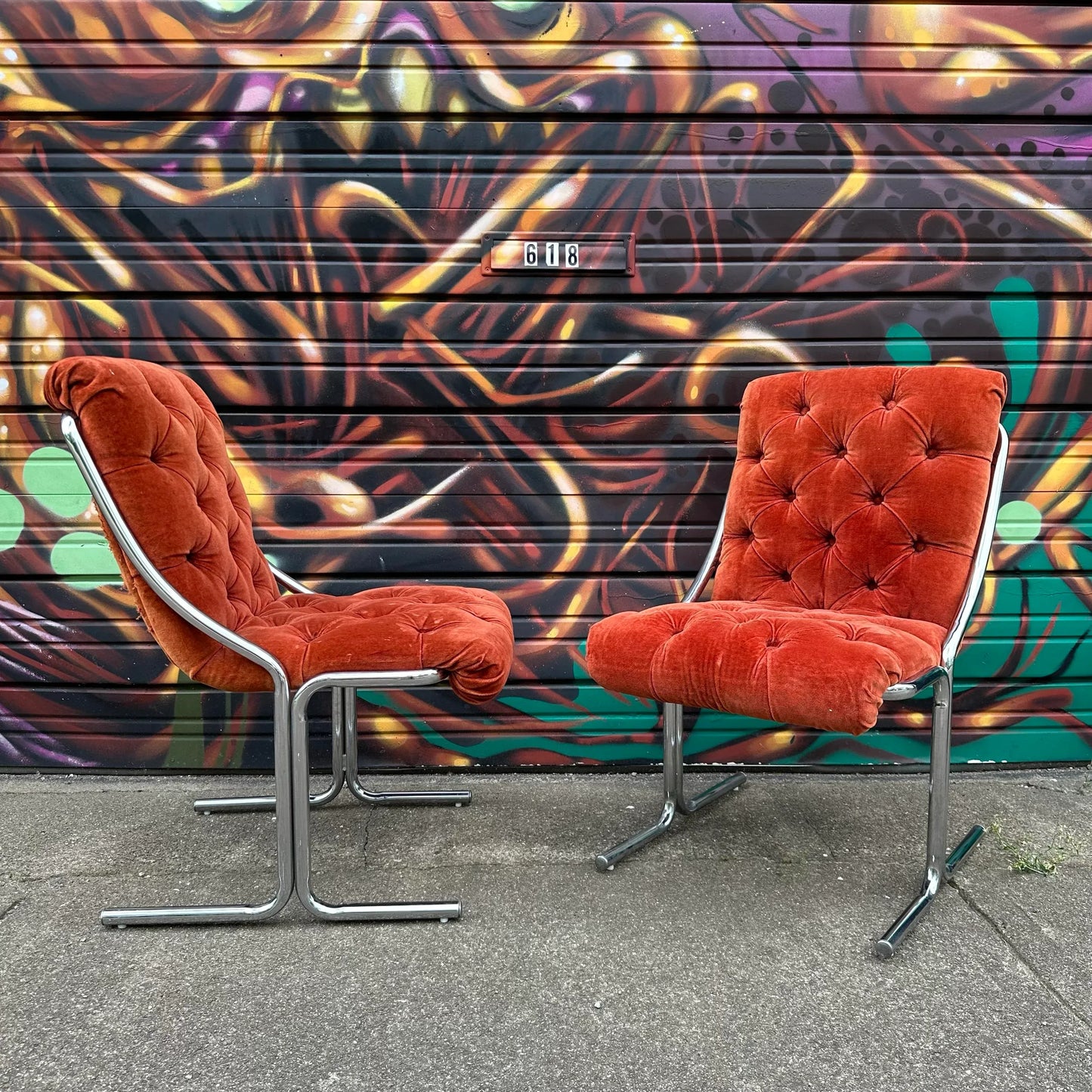 Set of 5 Daystrom Chrome Dining Chairs