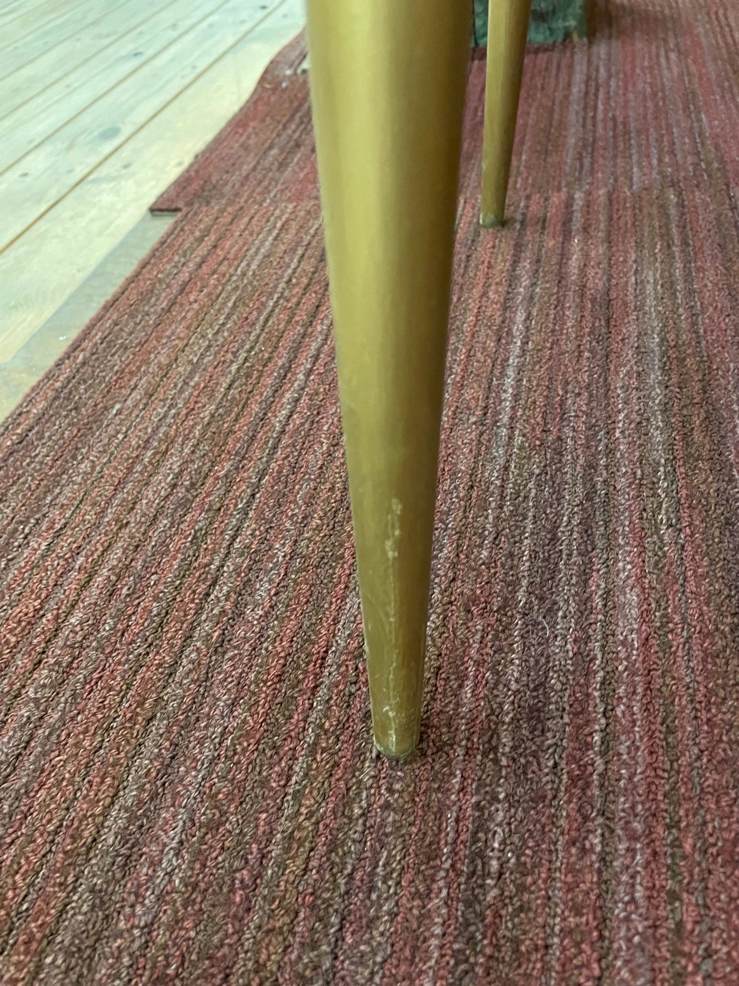 Mid 20th Century Modern Marble Side Tables With Brass Legs - a Pair