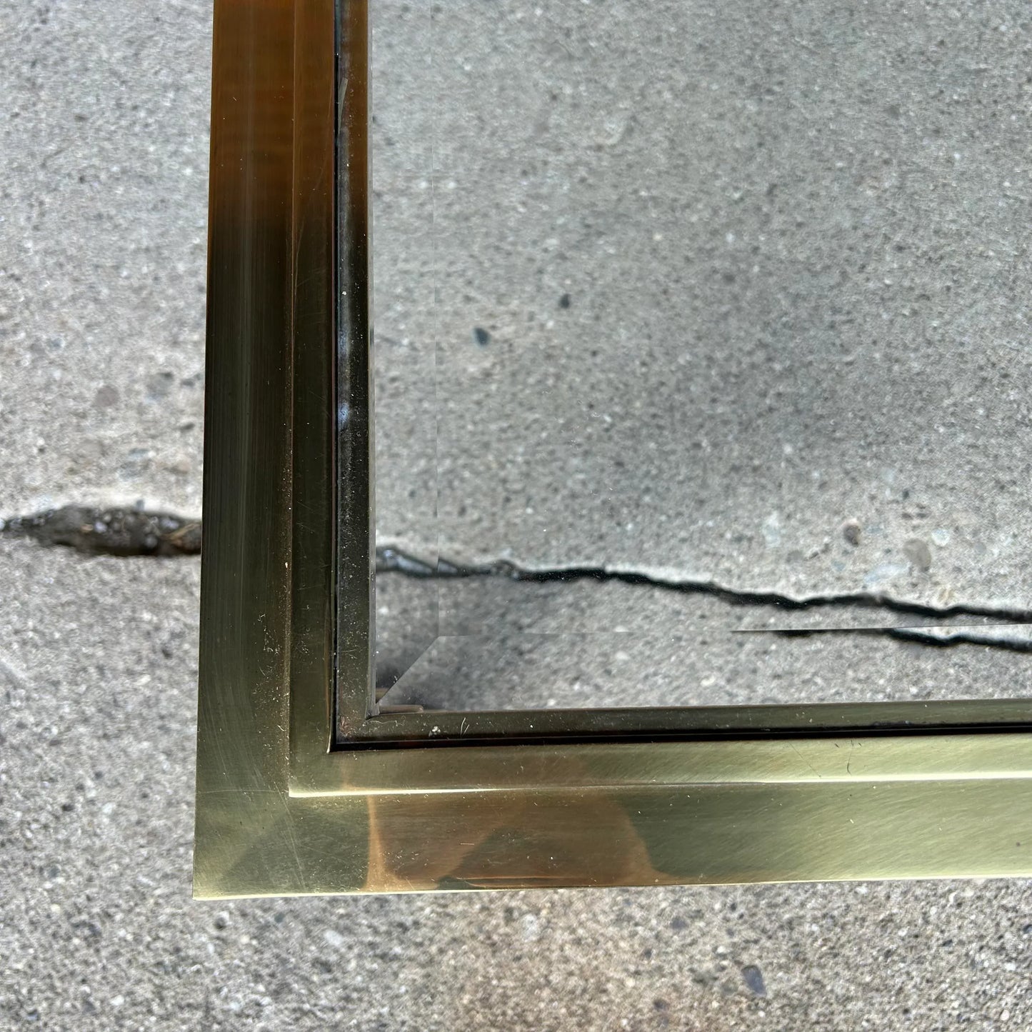 Mastercraft Brass and Glass Greek Key Coffee Table 2 of 2