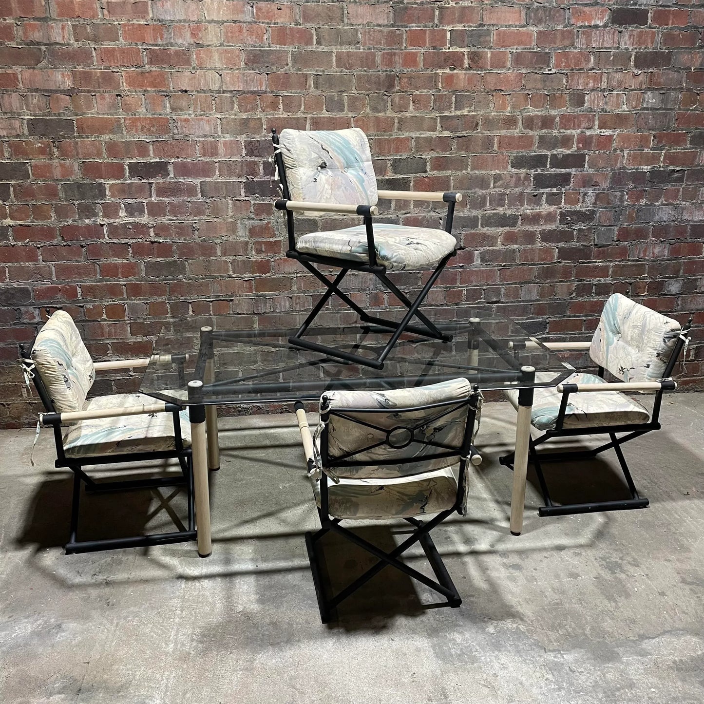 1980s Vintage Dining Set in the Style Cleo Baldon - 5 Pieces