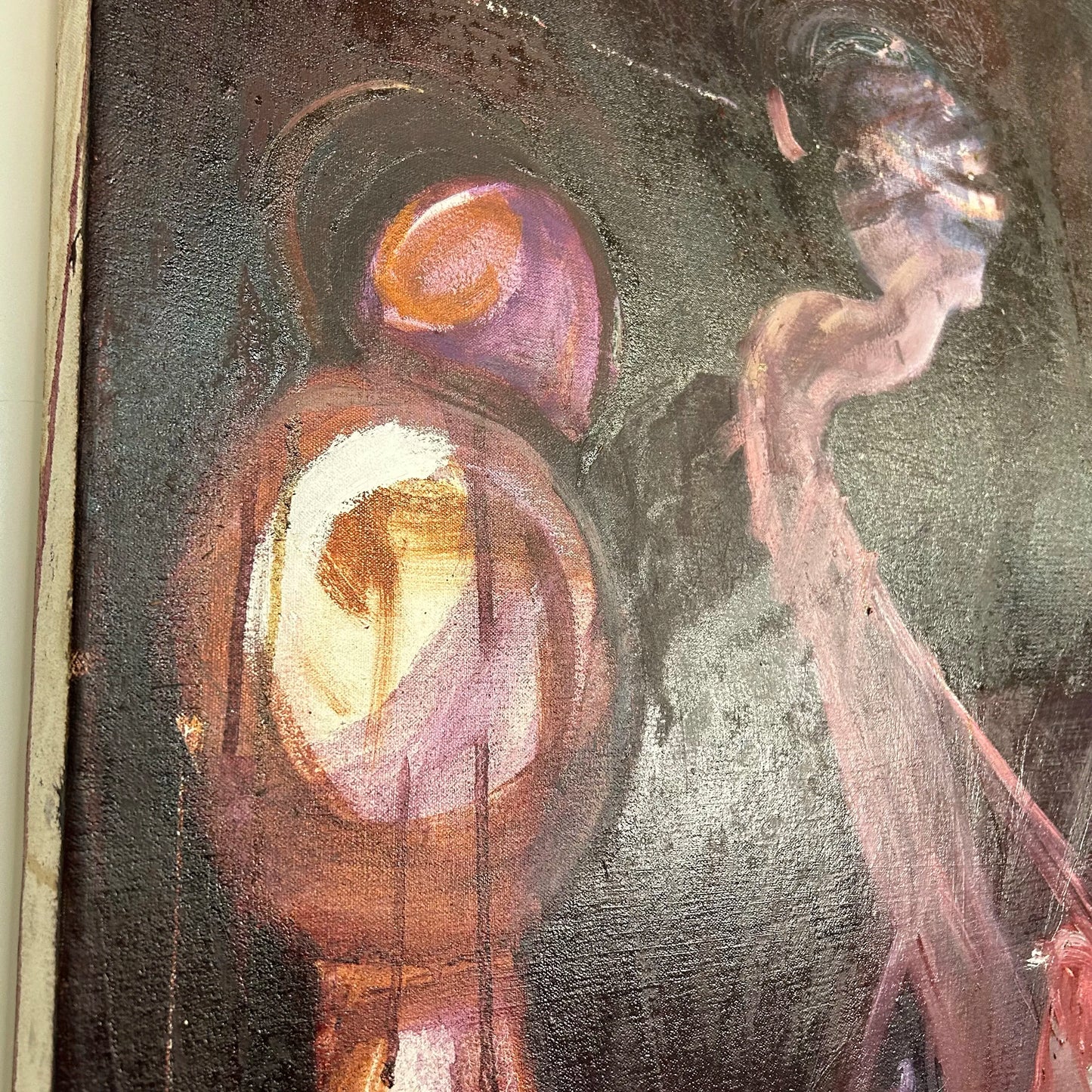 Dark and Moody Painting Bedroom Scene Purples Blue Red