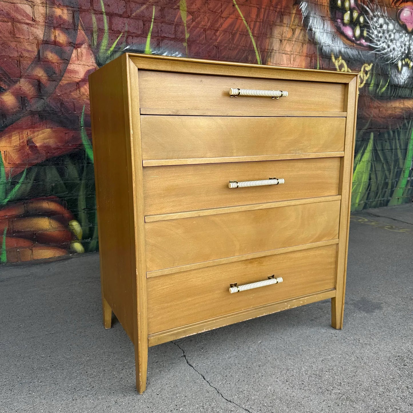 Mid-Century Modern Widdicomb Mahogany Highboy Dresser