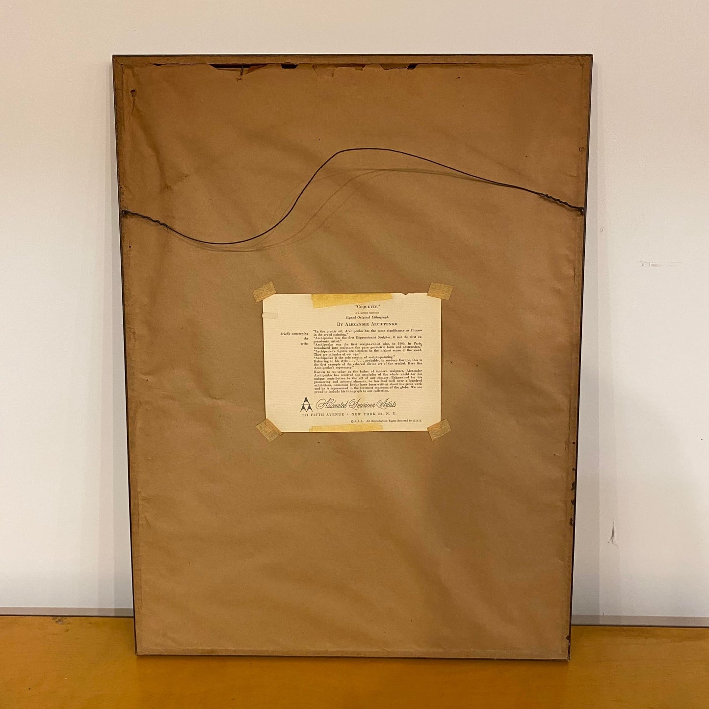 Mid 20th Century Coquette Print by Alexander Archipenko Blue and White