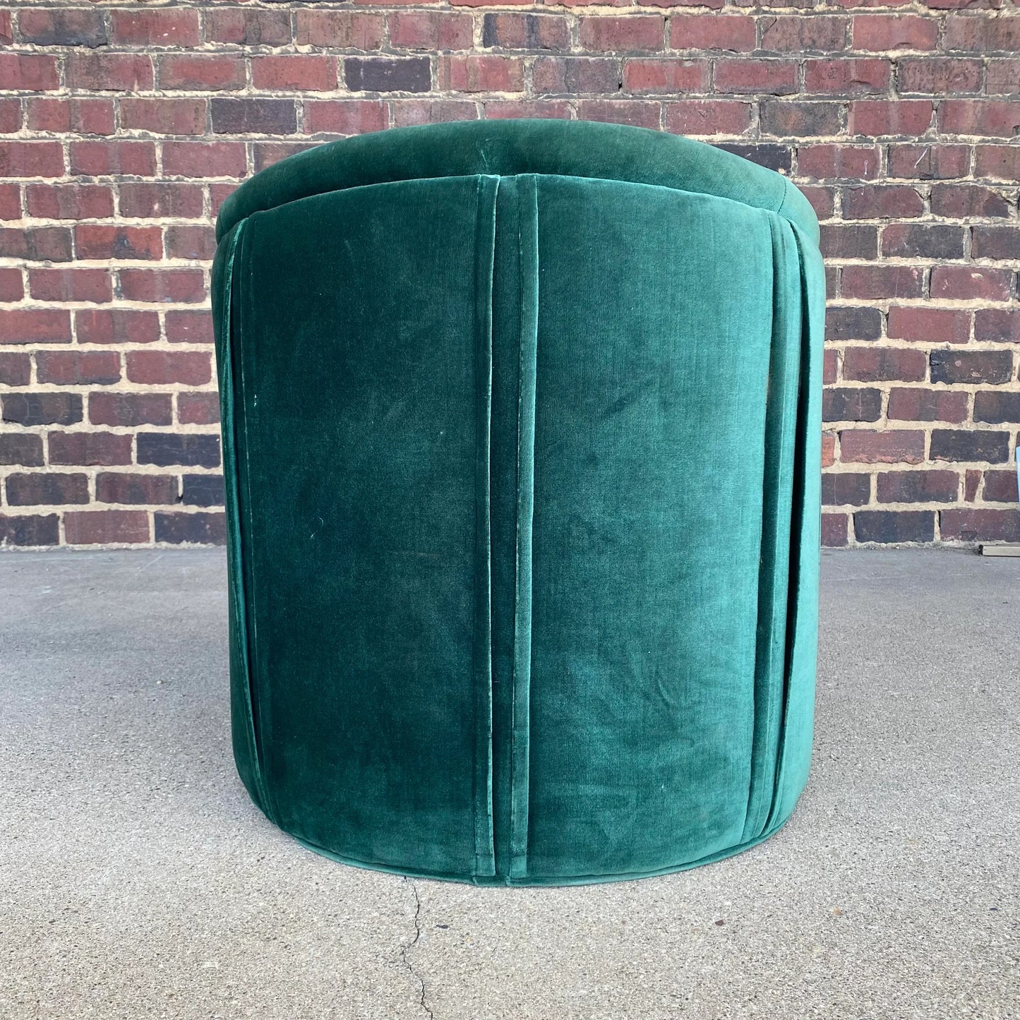 Mid Century Modern Adrian Pearsall for Comfort Craft Green Velvet Chair With Pleats