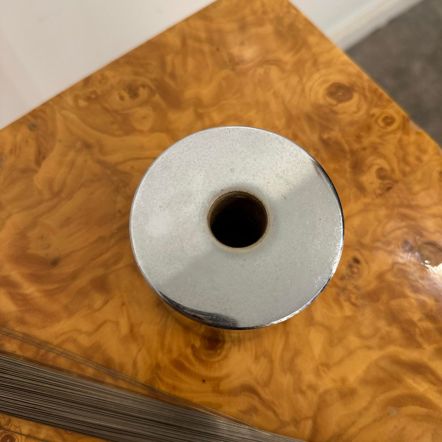 Mid Century Modern Harry Bertoia Style Spray Sculpture Chrome