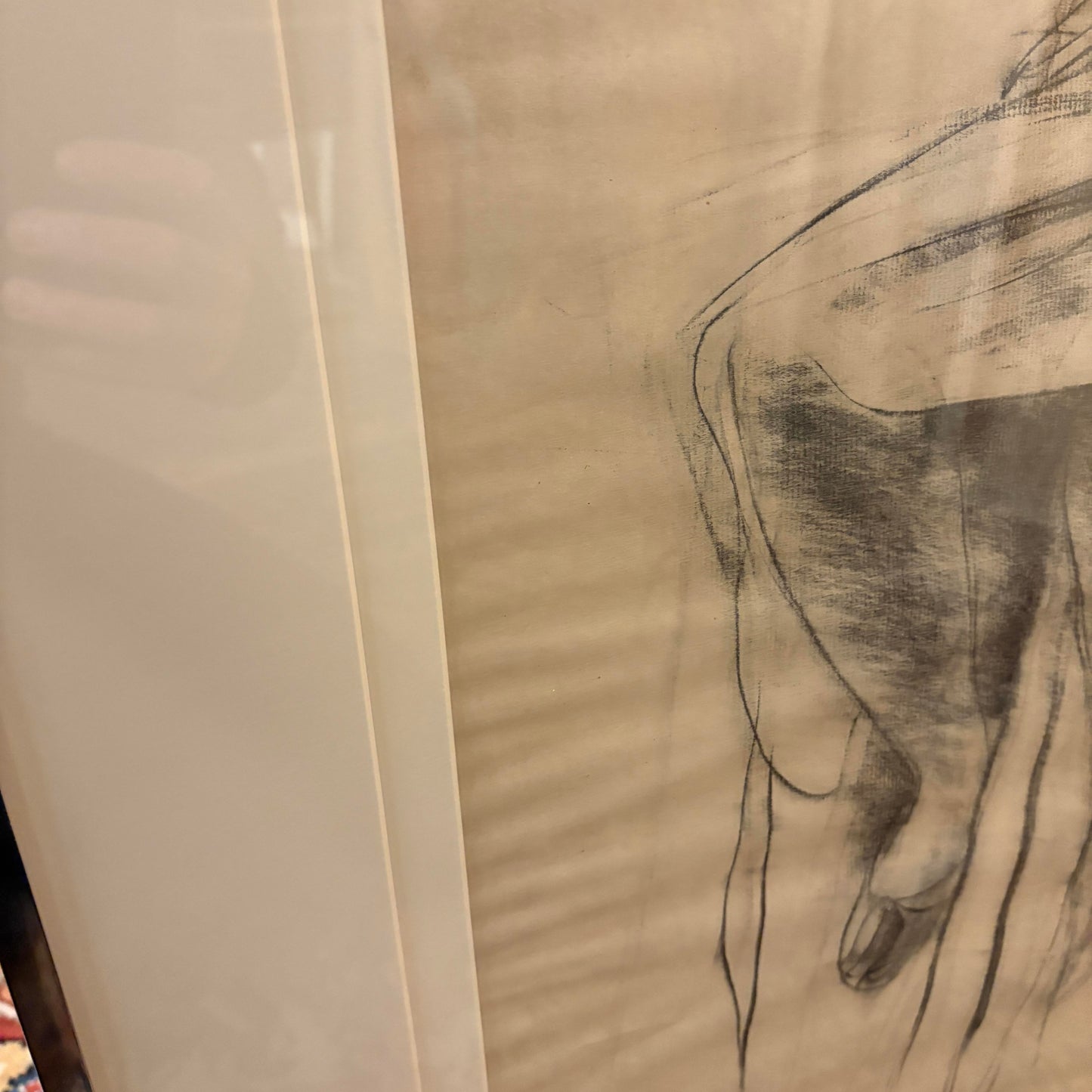 Mario Fallani “Study of Seated Woman” Pencil Drawing