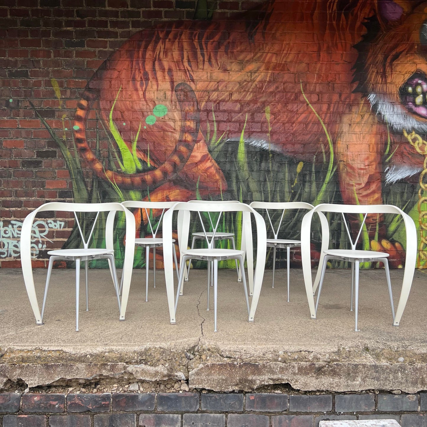 Set of 6 Revers Dining Chairs by Andrea Branzi for Cassina