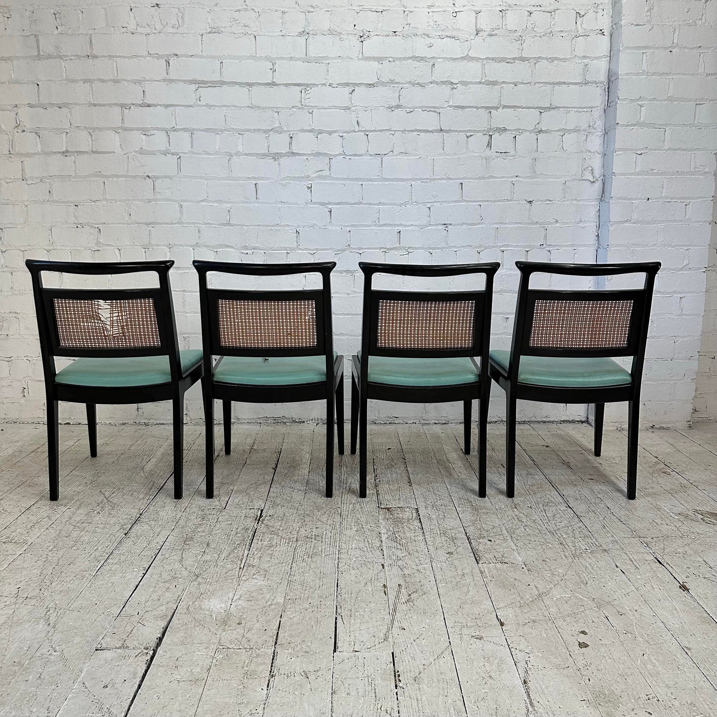 Set of 4 John Stuart Caned Back Dining Chair