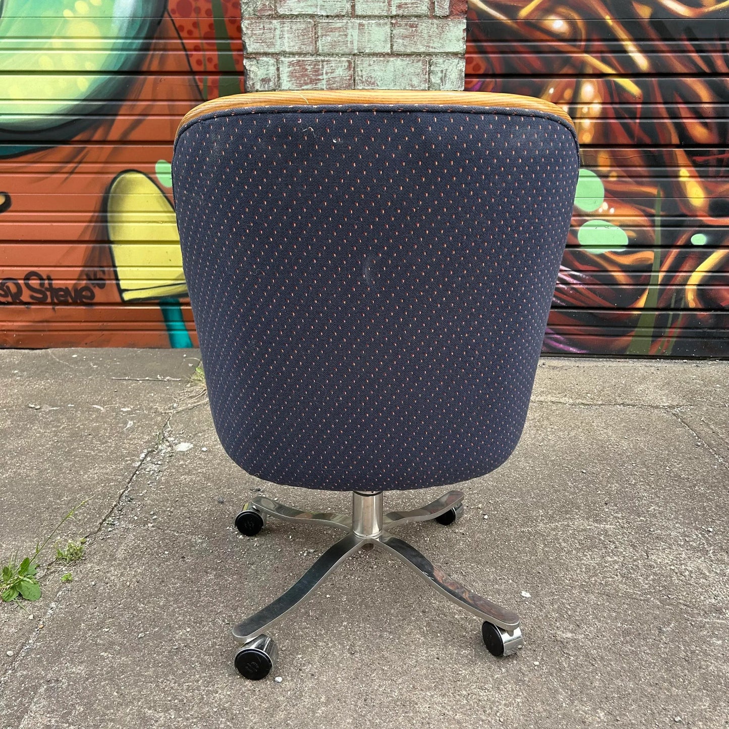 Set of 5 Ward Bennet Office Chairs Bentwood Stainless Polished Base