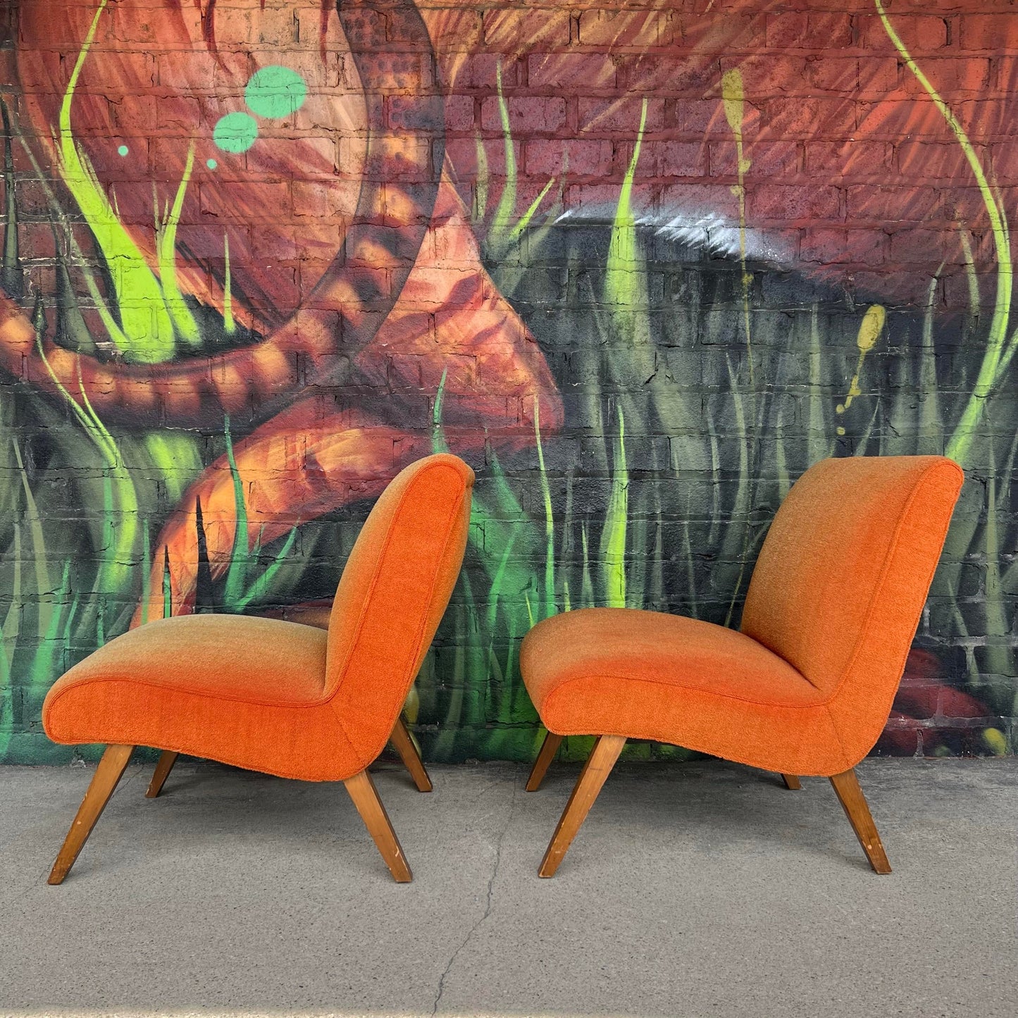Pair of Slipper Chairs in the Style of Jens Risom