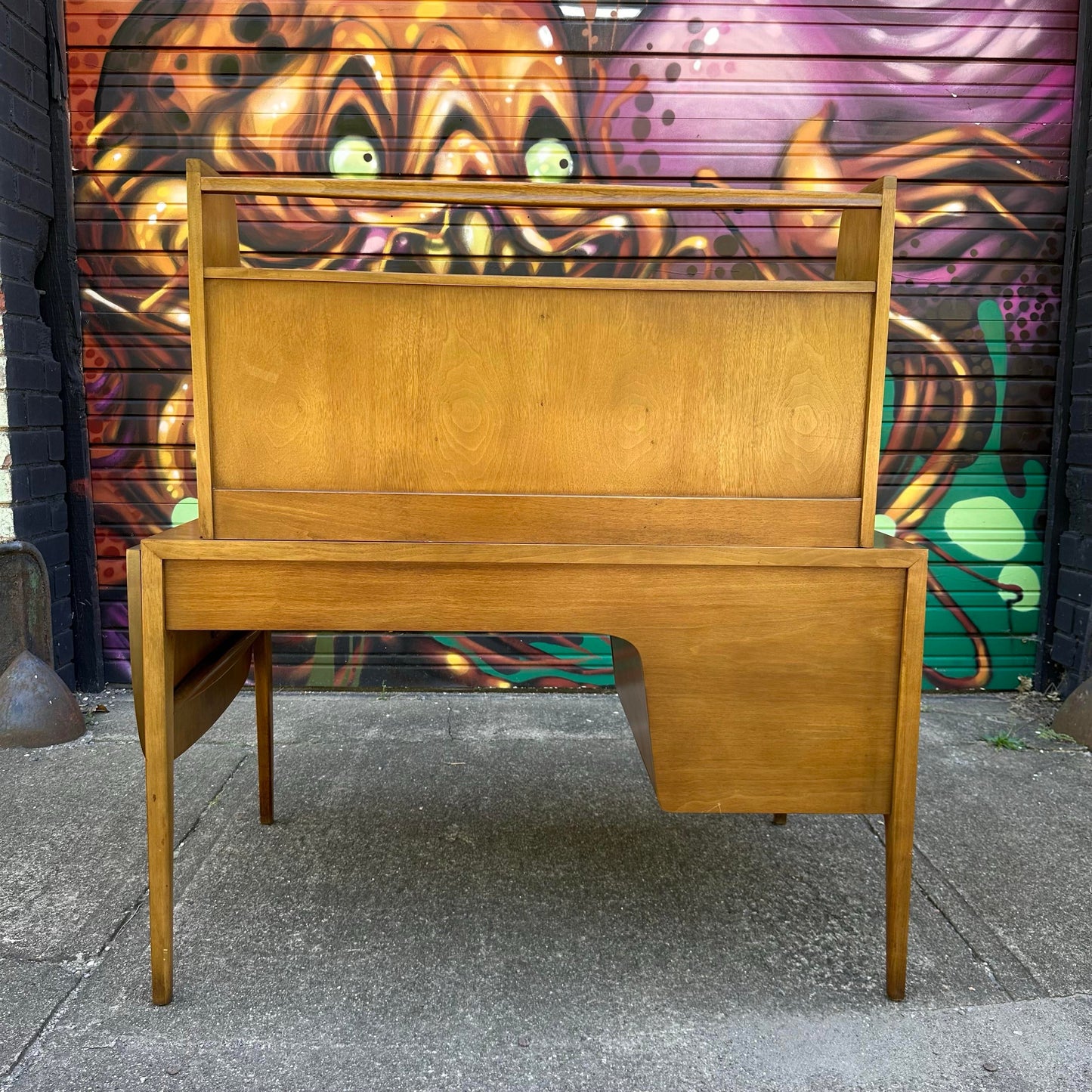 John Van Koert for Drexel Desk With Bookcase Topper and Chair Rare