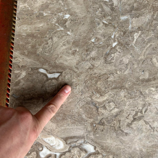 Louis Katona Iron and Marble Coffee Table Art Deco