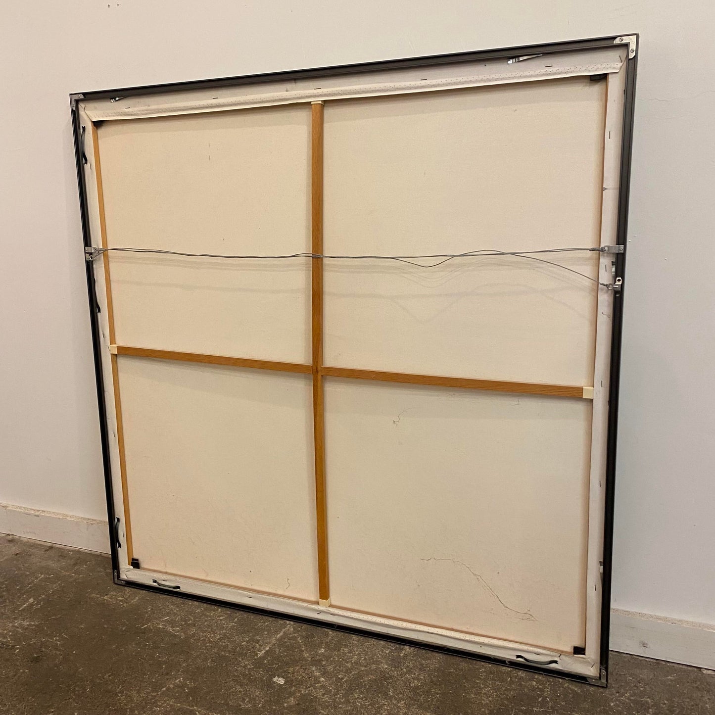 Late 20th Century Postmodern Mountain Landscape Mixed-Media Painting by Ina Takashima, Framed