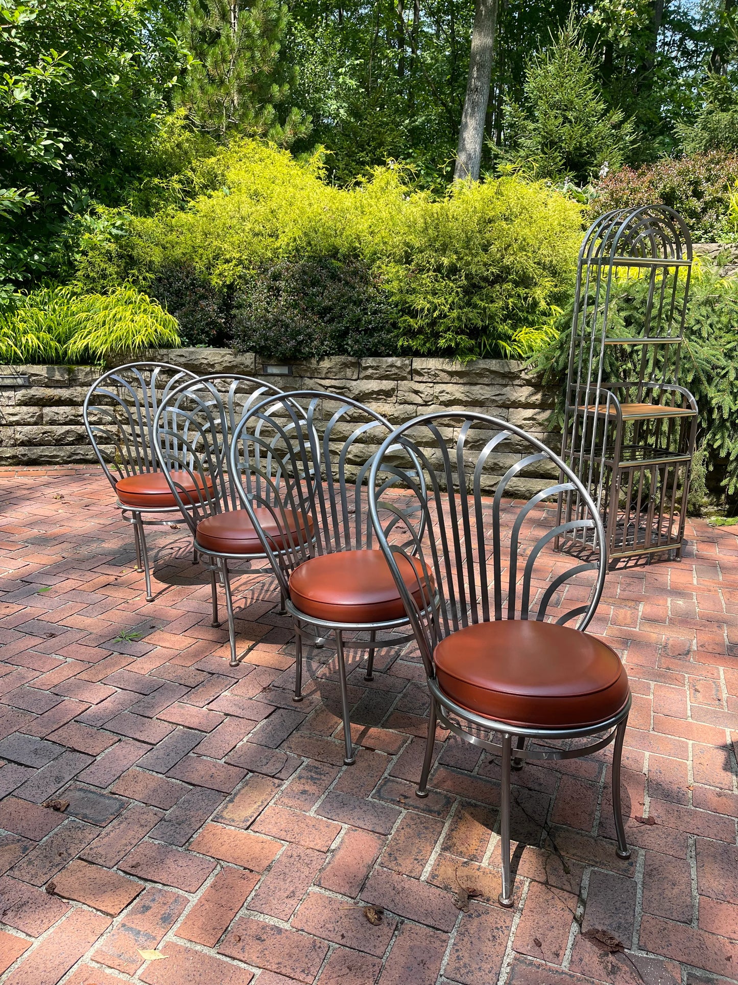 Mid Century Arthur Umanoff Glass and Steel Dining Set for Shaver Howard