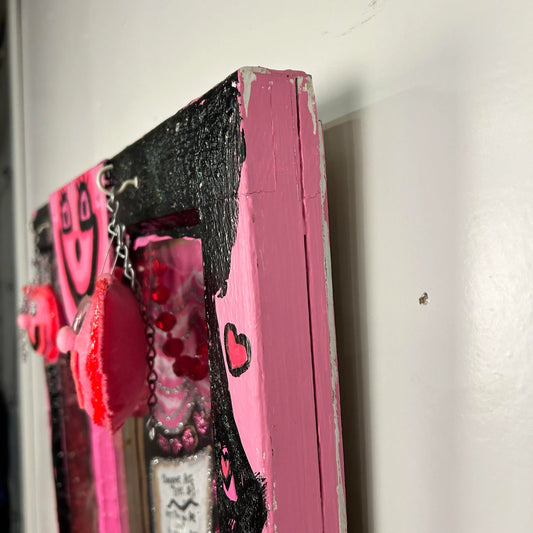 Dawn Collins Shadowbox Mixed Media Painting Outsider Art