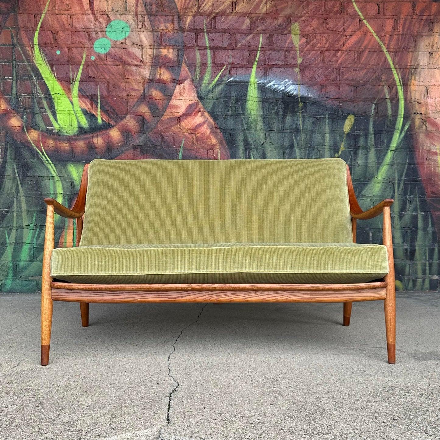 Danish Modern Peter Hvidt Teak Loveseat