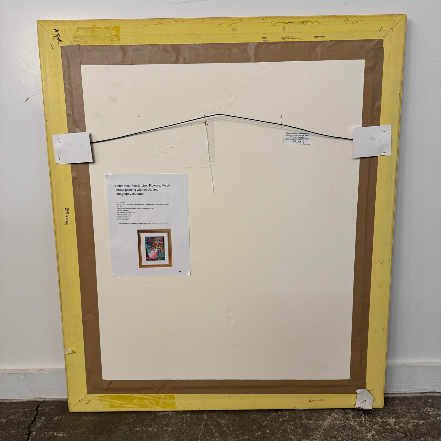 Peter Max, Faciliti-Link: Flowers, Mixed Media Painting With Acrylic and Lithography on Paper