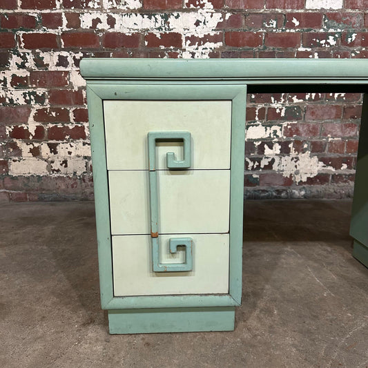 Kittinger Mandarin Vanity With Mohair Stool