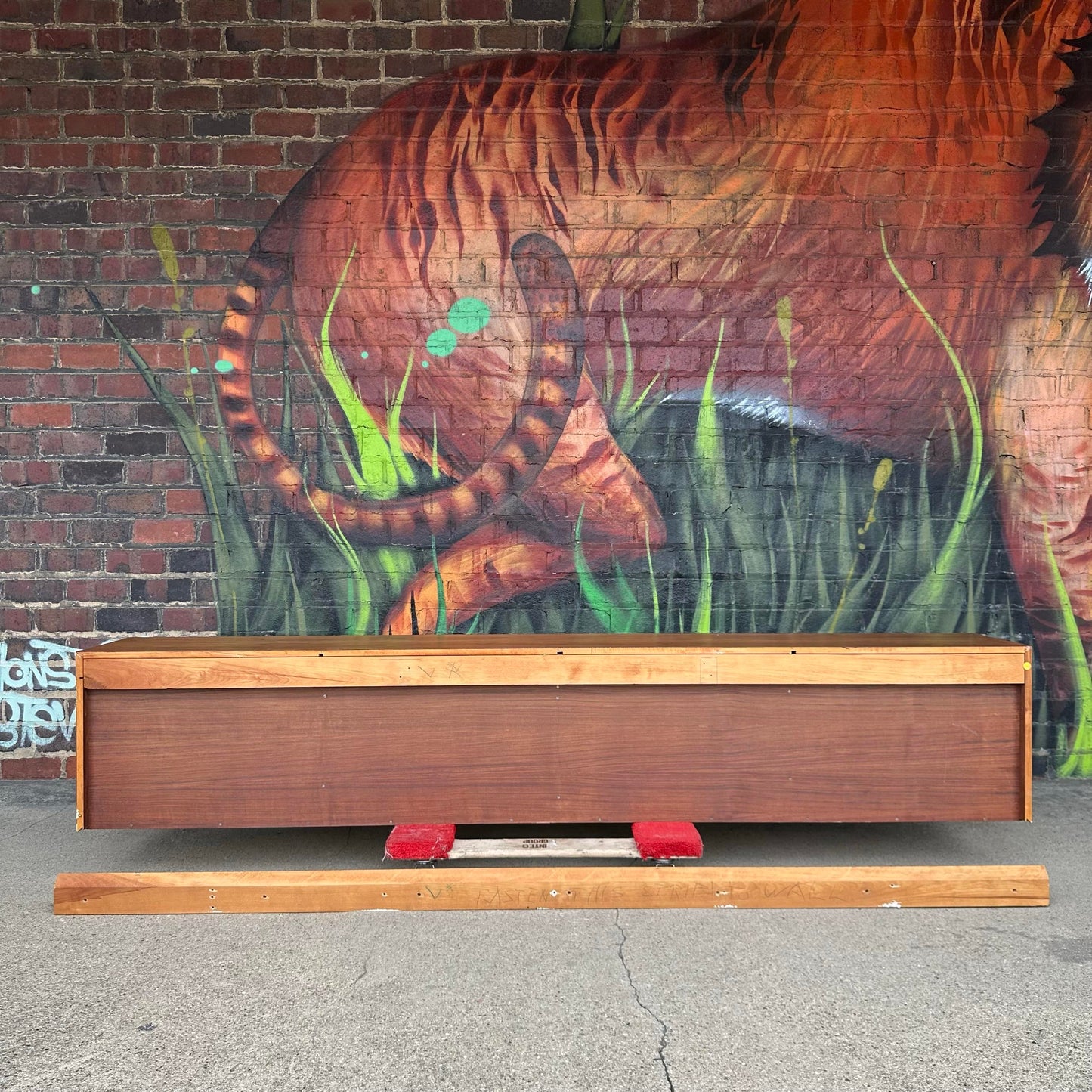 Jens Risom Floating Walnut Credenza Mid-Century Modern