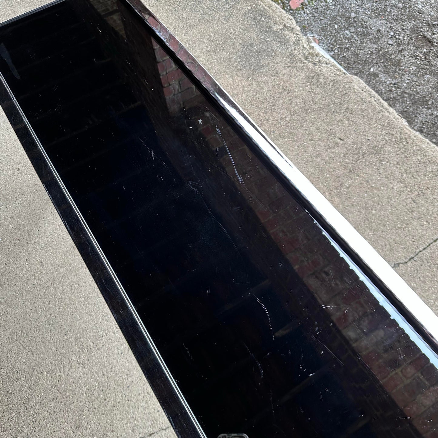 Chrome and Smoke Mirrored Console Table Style of Milo Baughman