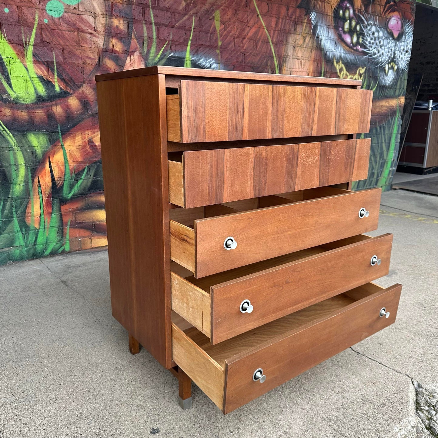 Stanley Distinctive Tall Dresser Rosewood and Stainless Details
