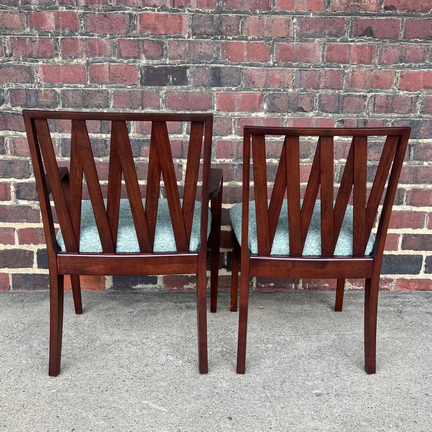 Mid 20th Century Paul Frankl Dining Set With Cork Top Table - Set of 7