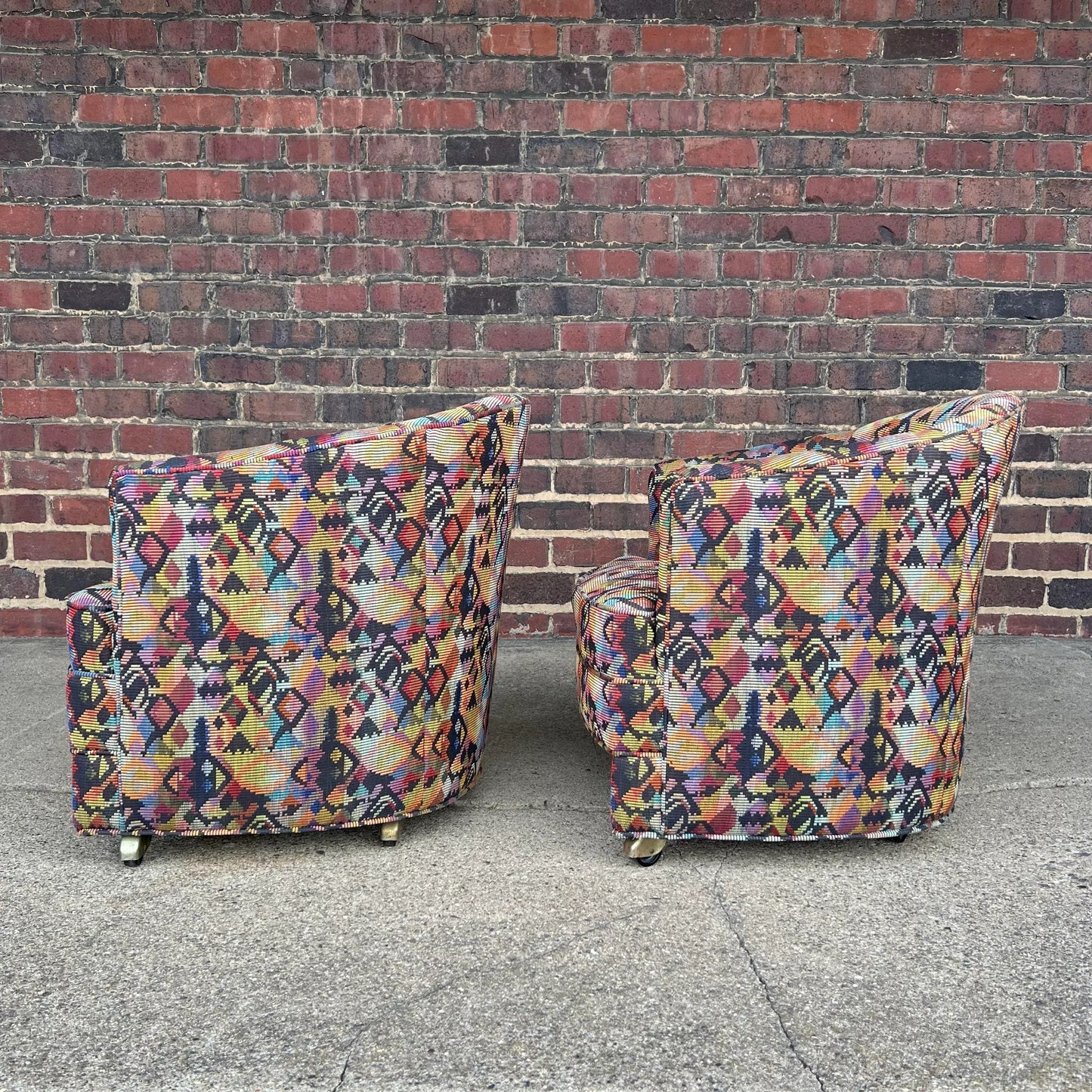 Pair of Harvey Probber Lounge Chairs on Casters