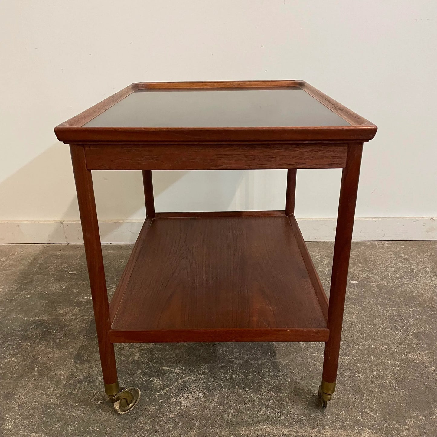 Ludwig Pontoppidan Danish Teak Bar Cart Danish Modern