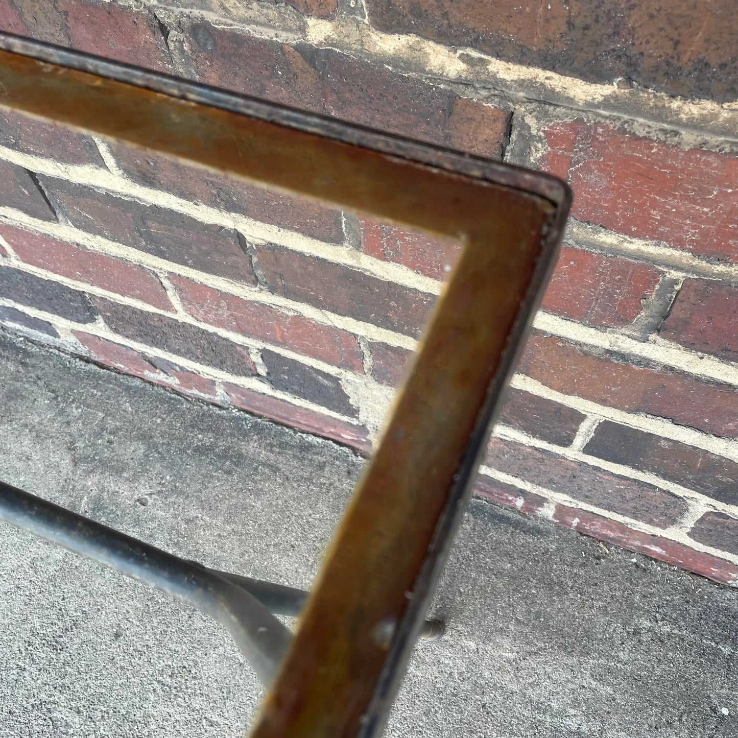 Mid 20th Century Milo Baughman for Pacific Iron Works Glass and Iron Table Square