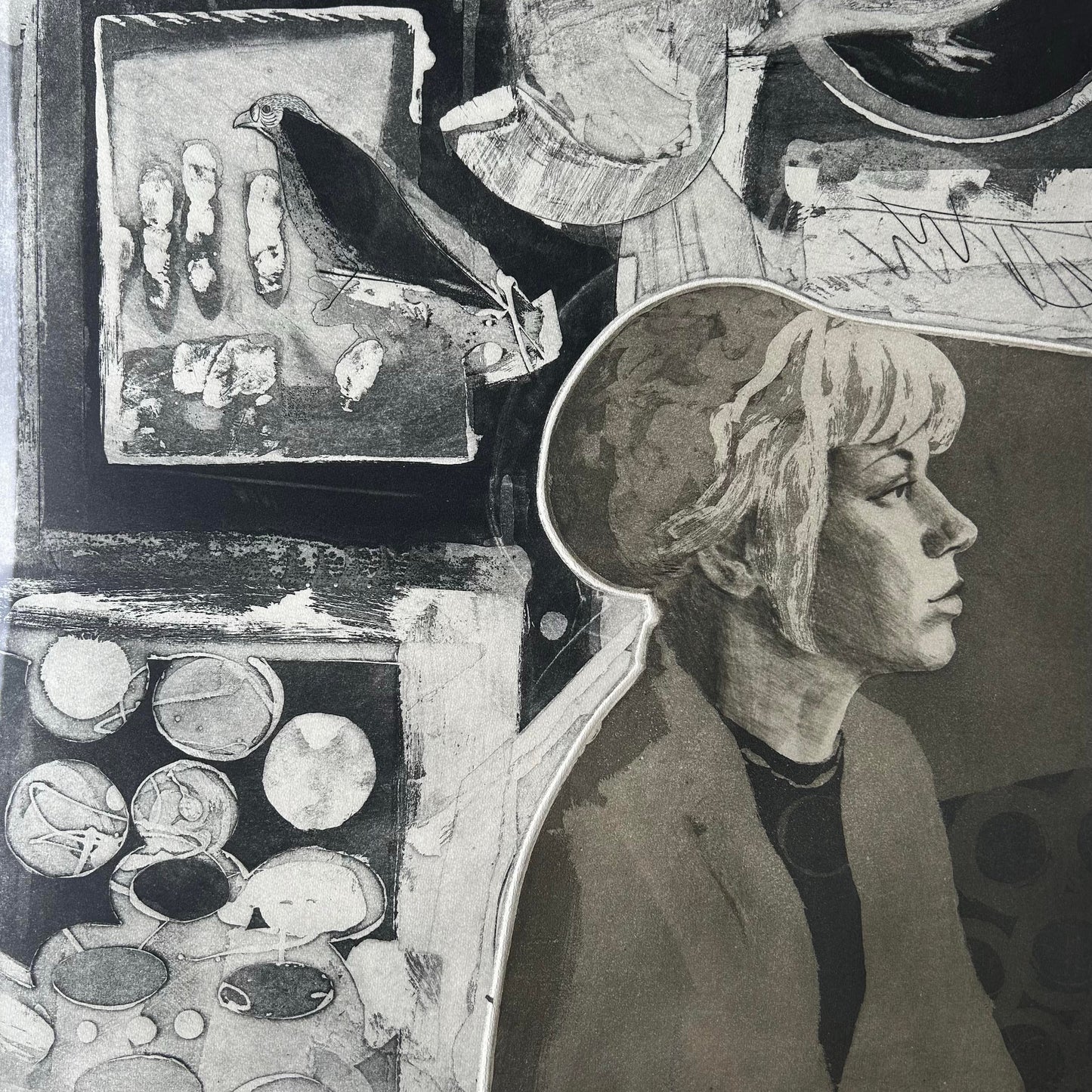 Conroy Hudlow 1967 Signed Etching Print “Barbara - a Portrait” 4 of 10