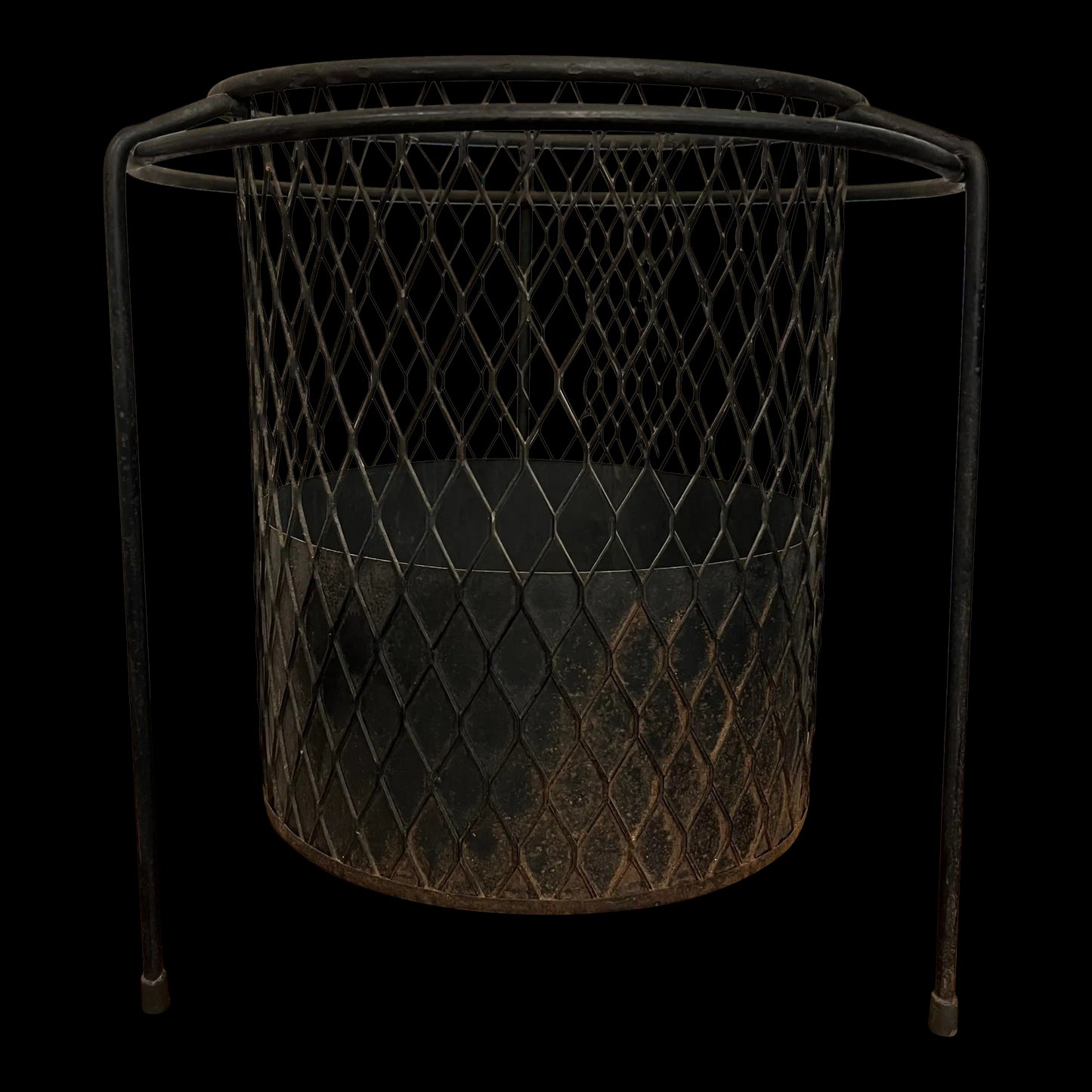 Maurice Duchin Mid Century Modern Iron Wastebasket