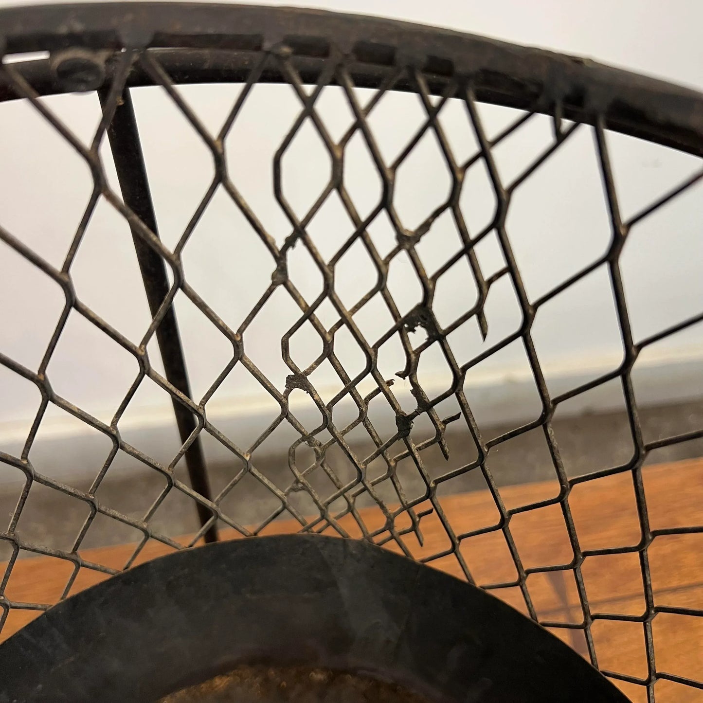 Maurice Duchin Mid Century Modern Iron Wastebasket