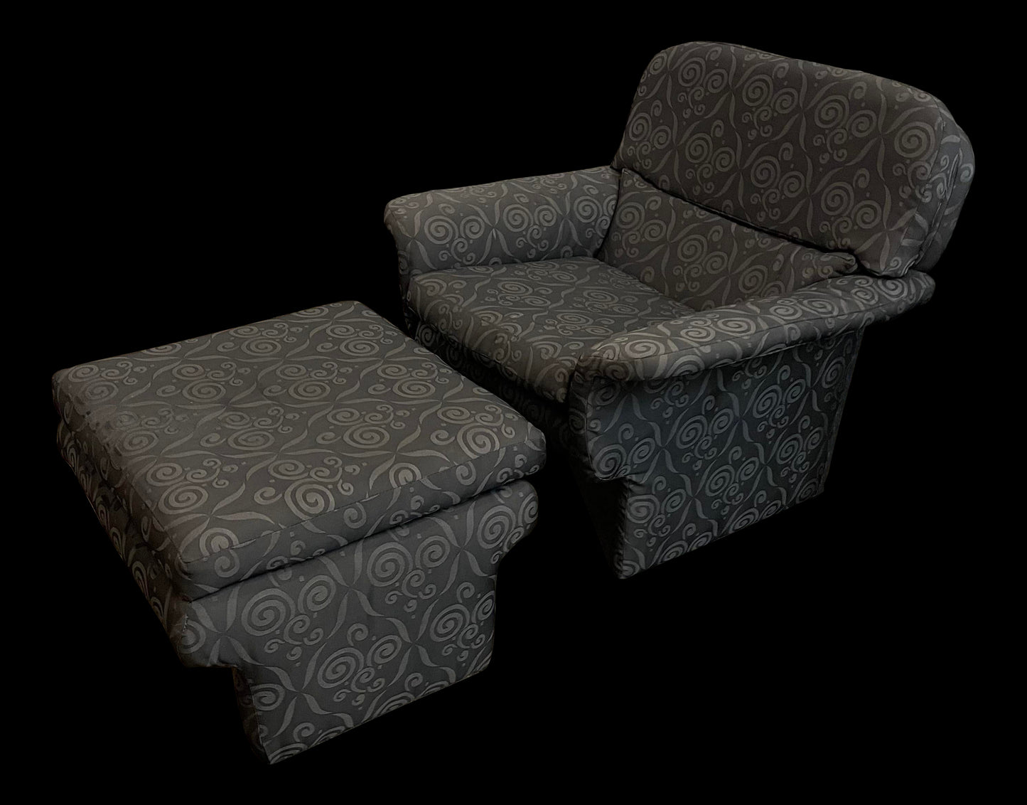 Mid Century Modern Preview Furniture Arm Chair and Ottoman